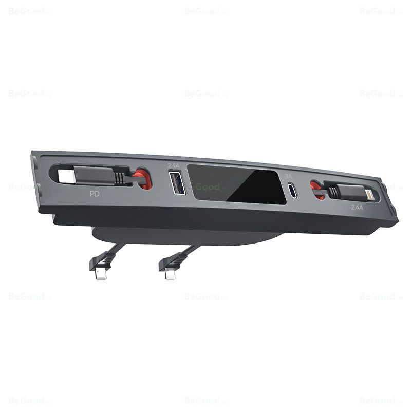 USB Hub Bar - Tesla Model 3 & Y - Uttrekkbare ladekabler