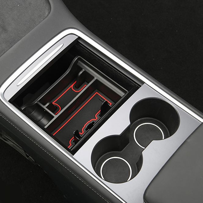 Hovedbilde Midtkonsoll oppbevaring med mobilholder Tesla ...