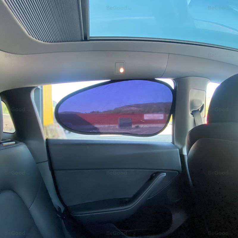 Solskjerm bakvindu Stick-On Tesla Model Y
